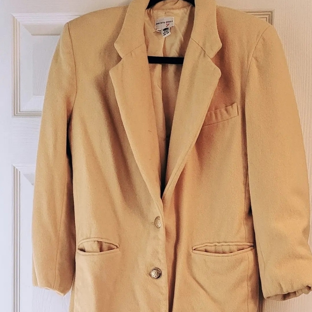 Yellow Saks fifth Ave coat